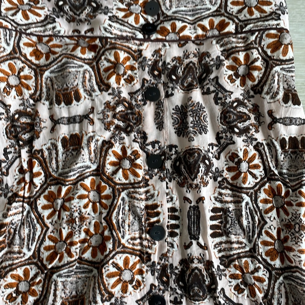 Cleobella, Elegant Brown Patterned Maxi Skirt, Wi… - image 2